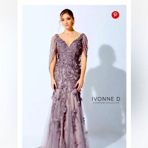 MonCheri designer Mother-of-the-Bride gown. Color-Mink, Original price $1300